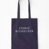 Studio Nicholson Small Tote Bag In Dark Navy