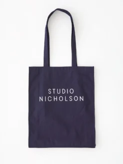 Studio Nicholson Small Tote Bag In Dark Navy