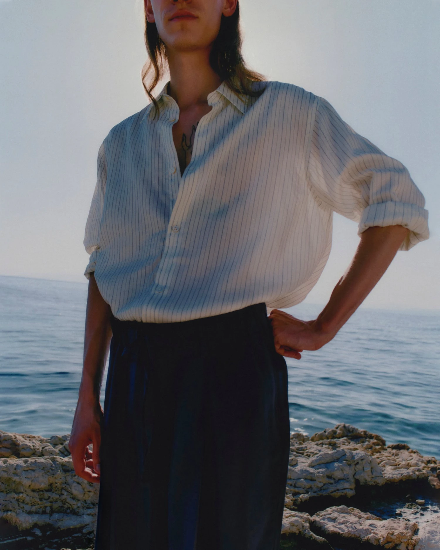 Studio Nicholson View Shirt In Ecru Black 3 Studio Nicholson View Shirt In Ecru Black - Image 3