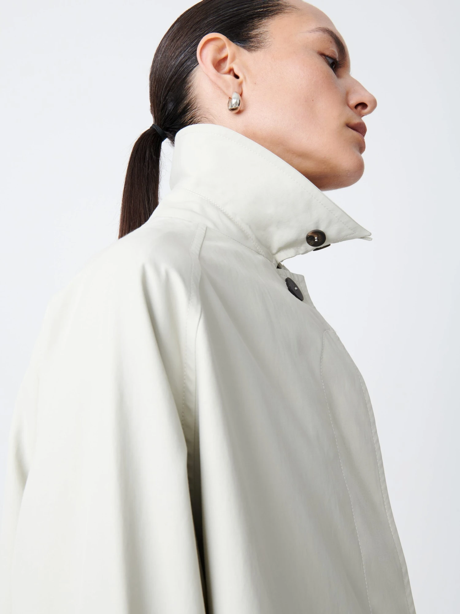 Studio Nicholson Holin Coated Cotton Coat In Dove 6 Studio Nicholson Holin Coated Cotton Coat In Dove - Image 6