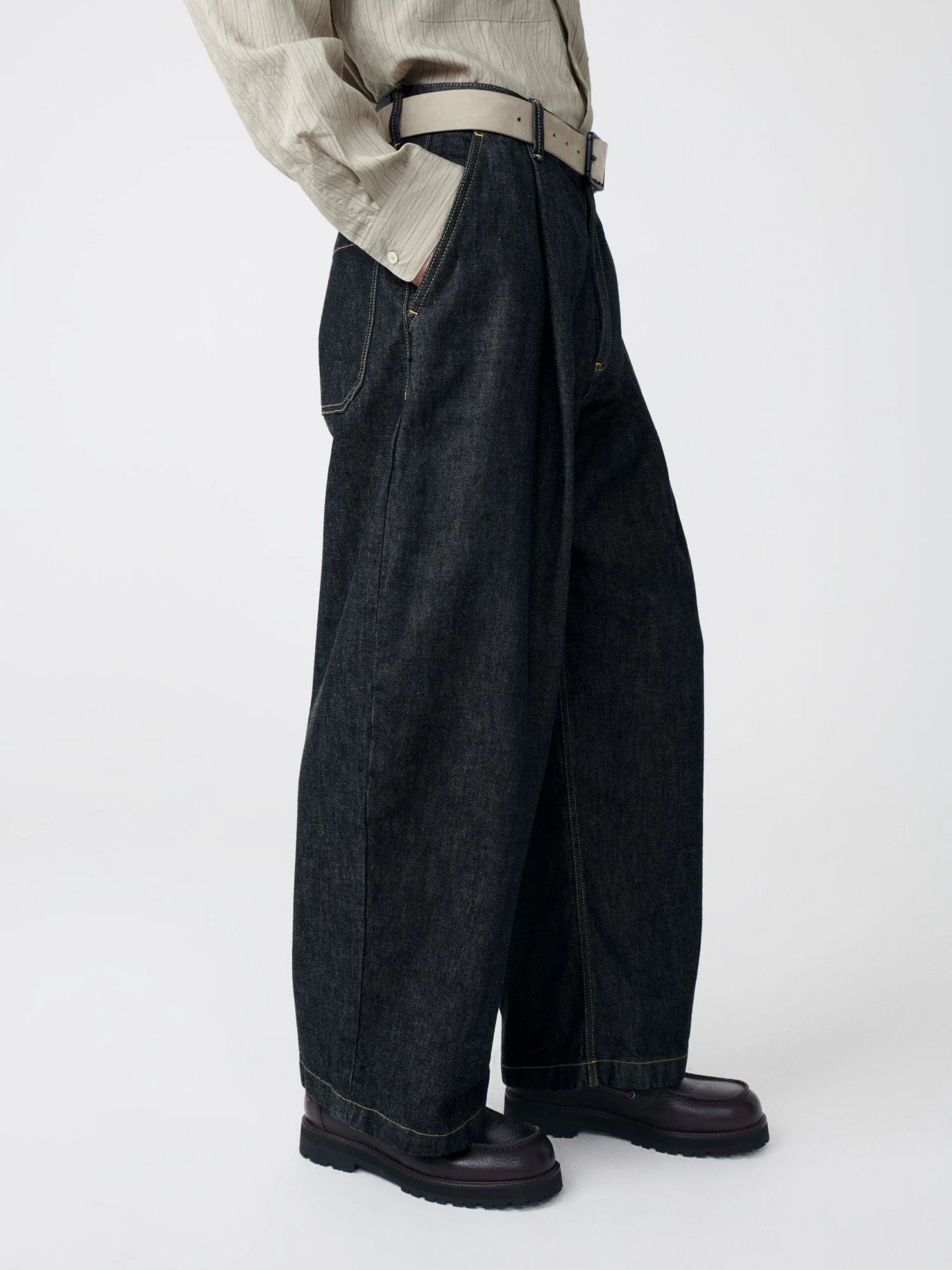 Studio Nicholson Puch Italian Denim Pant In Black 3 Studio Nicholson Puch Italian Denim Pant In Black - Image 3