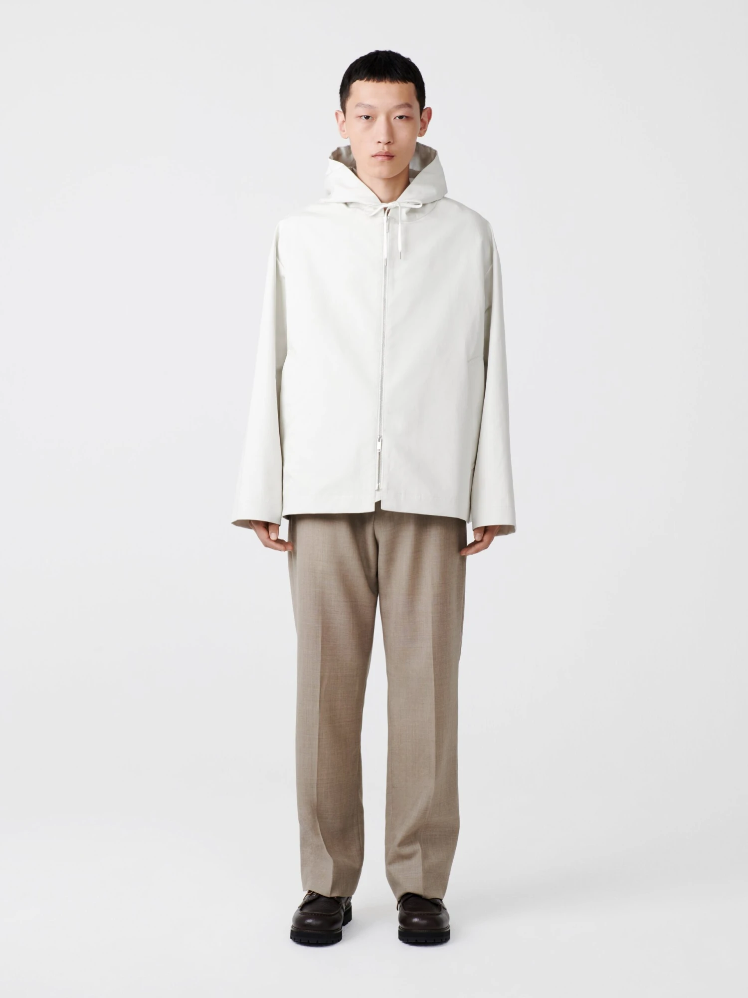 Studio Nicholson Freeway Tropical Wool Pant In Straw Melange 1 Studio Nicholson Freeway Tropical Wool Pant In Straw Melange