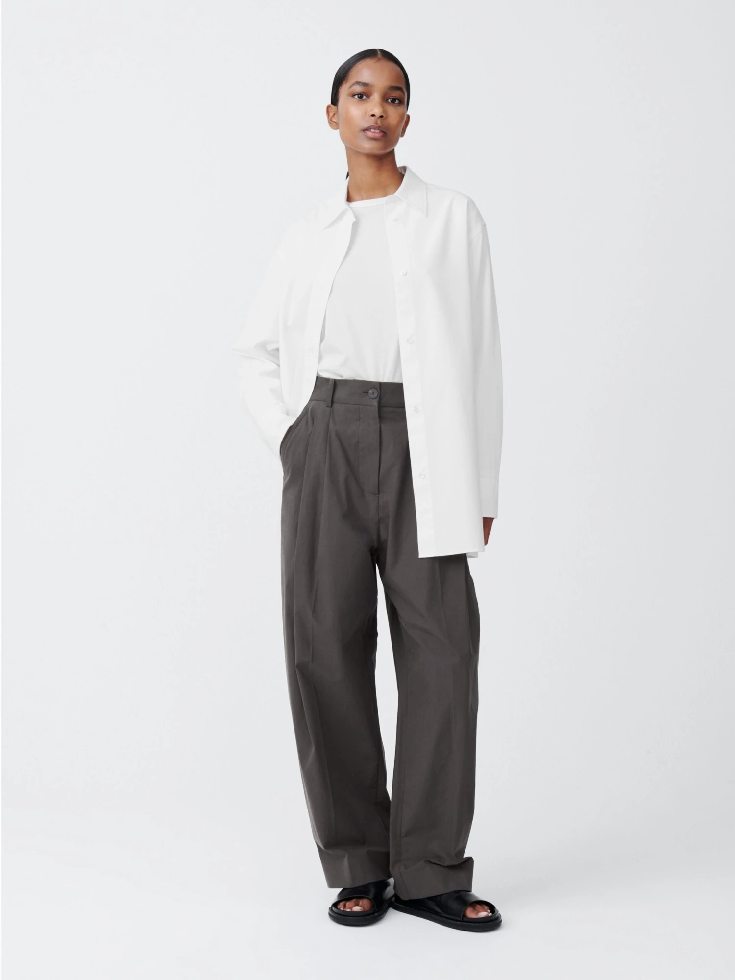 Studio Nicholson Acuna Pant In Asphalt 1 Studio Nicholson Acuna Pant In Asphalt