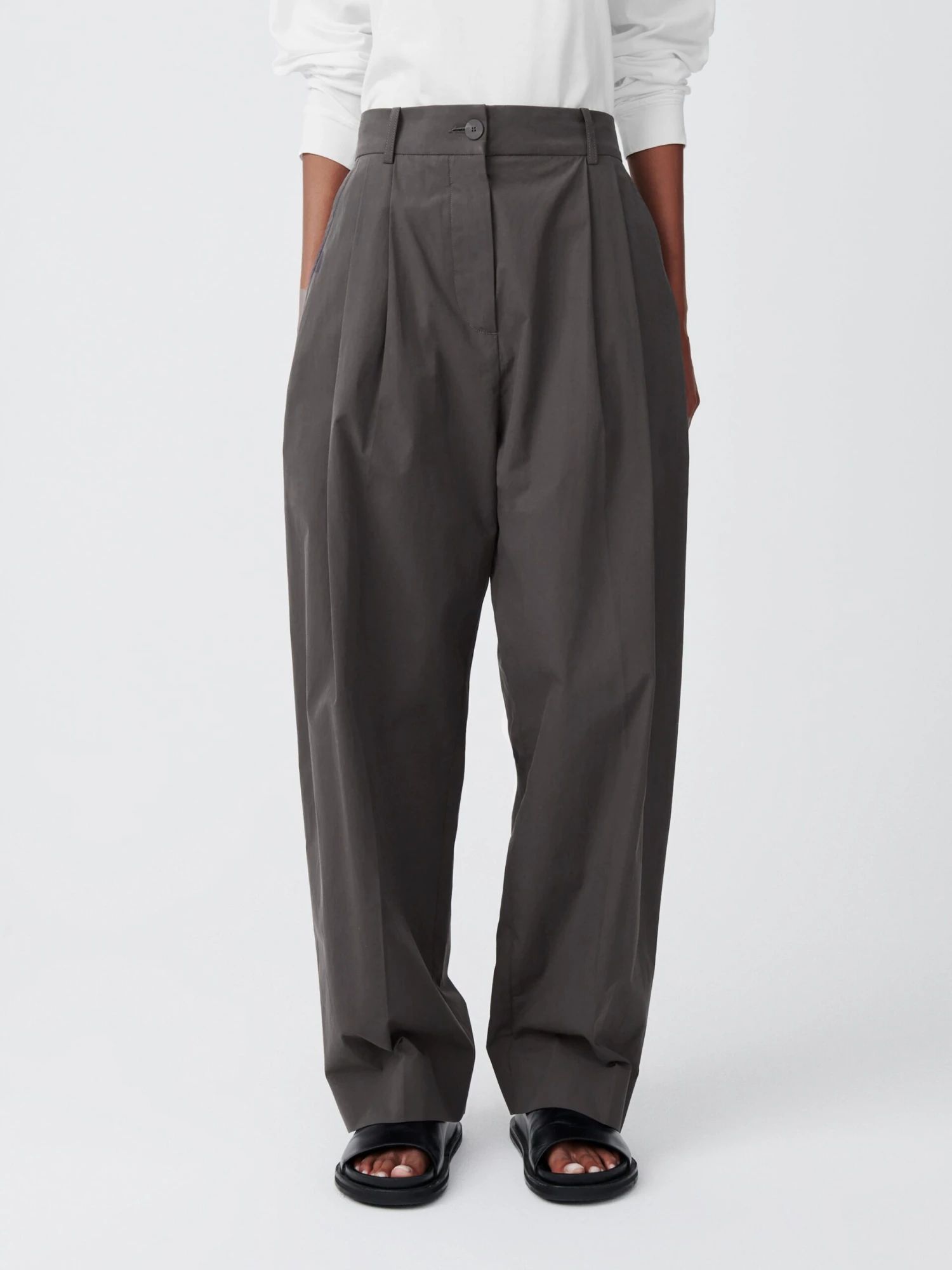 Studio Nicholson Acuna Pant In Asphalt 4 Studio Nicholson Acuna Pant In Asphalt - Image 4