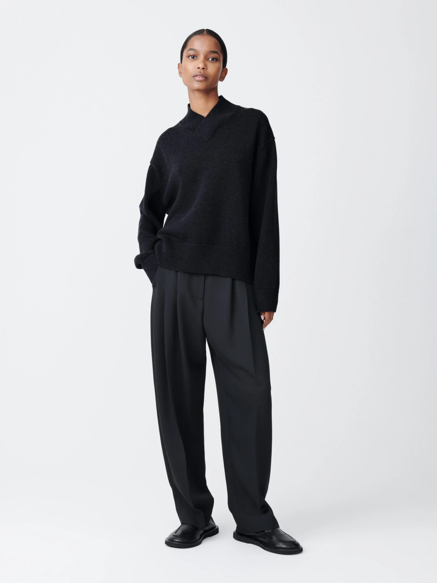Studio Nicholson Acuna Viscose Pant In Darkest Navy 1 Studio Nicholson Acuna Viscose Pant In Darkest Navy