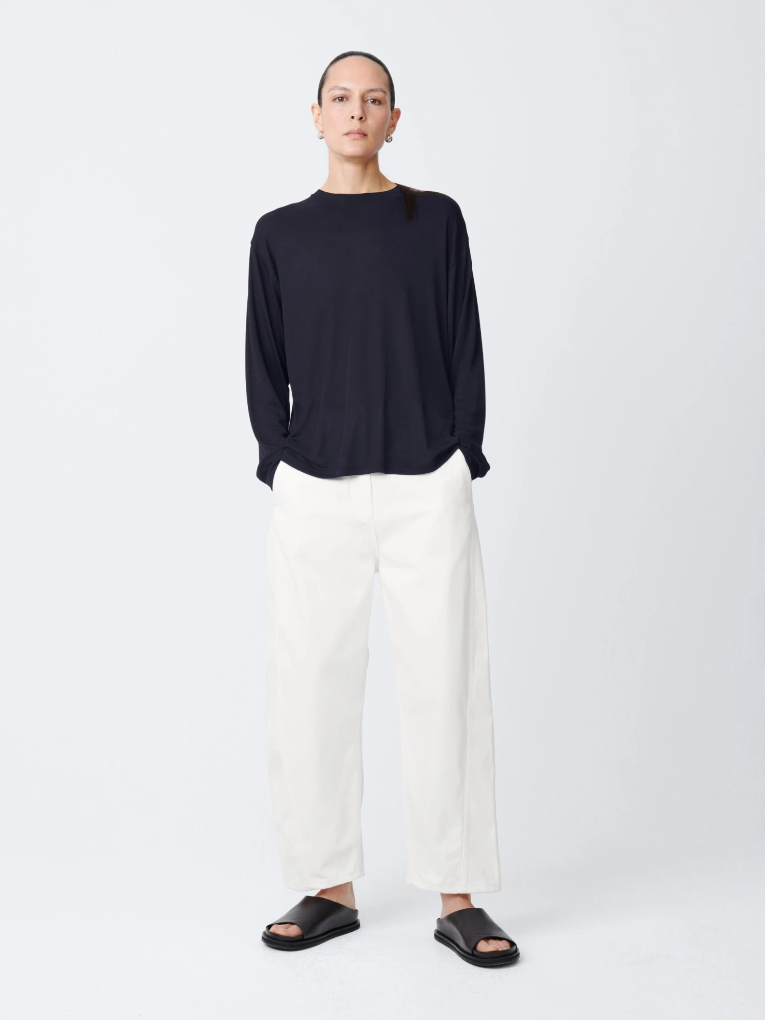 Studio Nicholson Akerman Denim Pant In Parchment 1 Studio Nicholson Akerman Denim Pant In Parchment