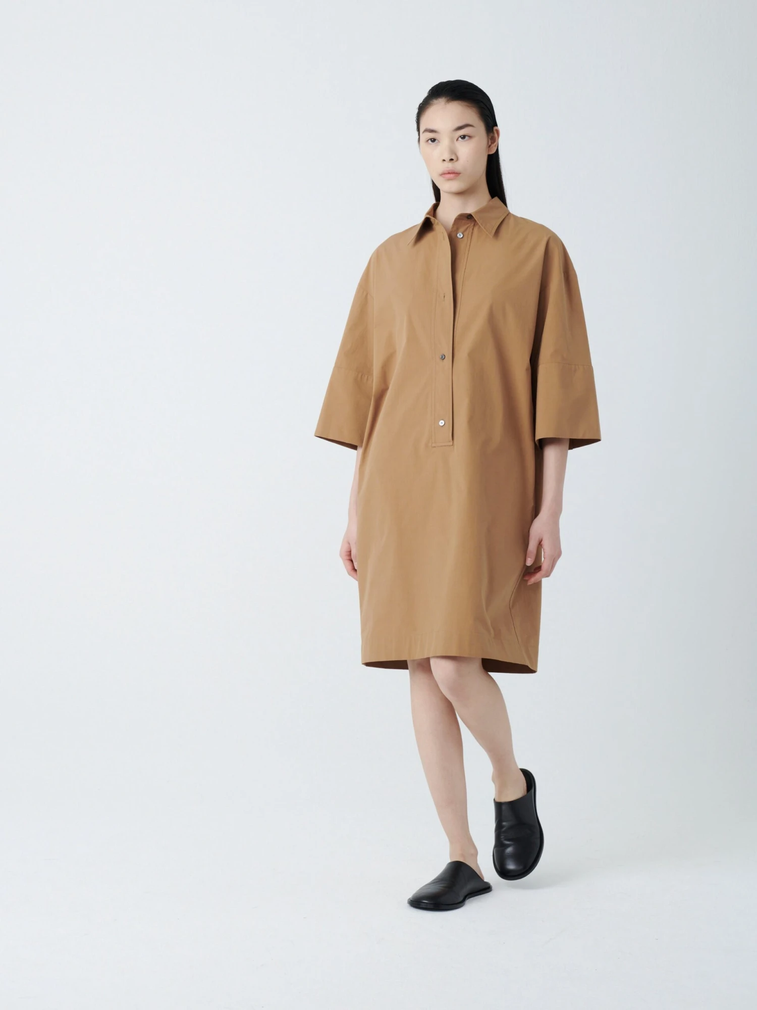 Studio Nicholson Albion Dress In Honey 5 Studio Nicholson Albion Dress In Honey - Image 5