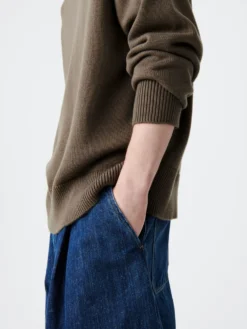 Studio Nicholson Alto Knit In Rock -Studio Nicholson ALTOSNM 1078MERINOCOTTONKNITWEARROCK3 scaled