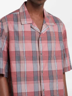 Studio Nicholson Archer Shirt In Madras Check -Studio Nicholson ARCHERSHIRTINMULTICHECK4 scaled