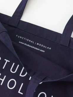 Studio Nicholson Small Tote Bag In Dark Navy -Studio Nicholson AW20WSMALLTOTE3 scaled