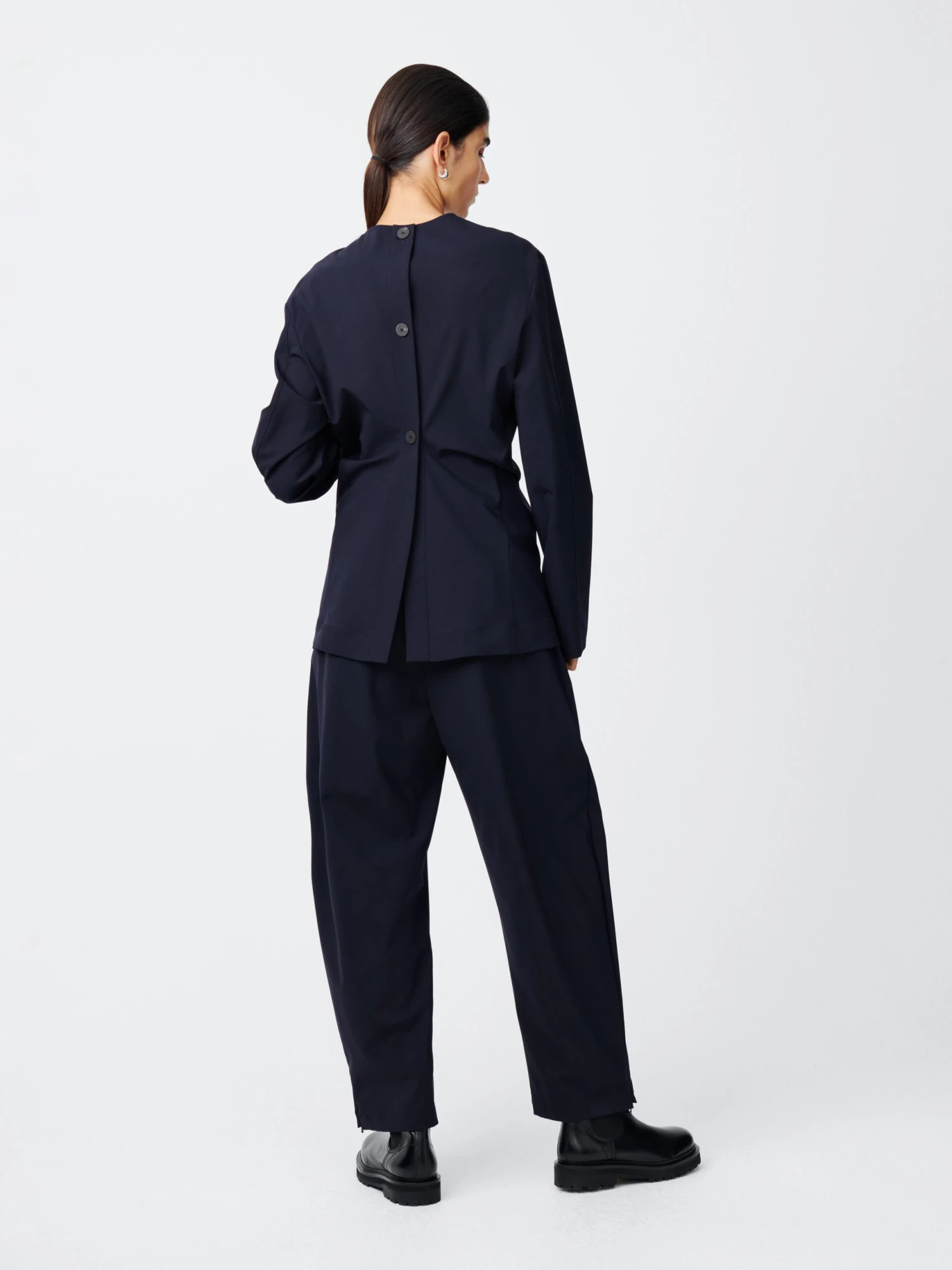 Studio Nicholson Awe Tropical Wool Pant In Darkest Navy 2 Studio Nicholson Awe Tropical Wool Pant In Darkest Navy - Image 2