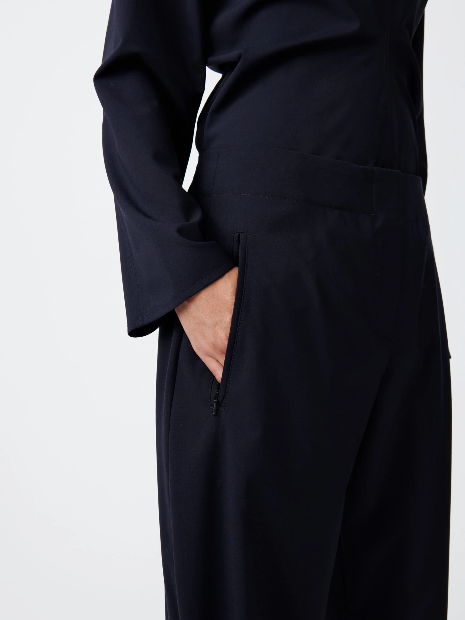 Studio Nicholson Awe Tropical Wool Pant In Darkest Navy 5 Studio Nicholson Awe Tropical Wool Pant In Darkest Navy - Image 5