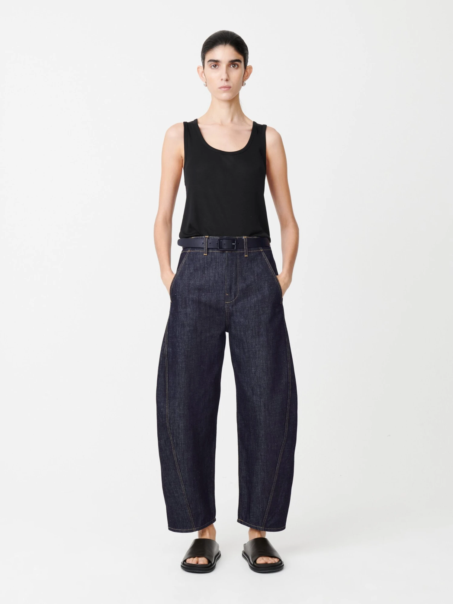 Studio Nicholson Akerman Denim Pant In Raw Indigo 1 Studio Nicholson Akerman Denim Pant In Raw Indigo