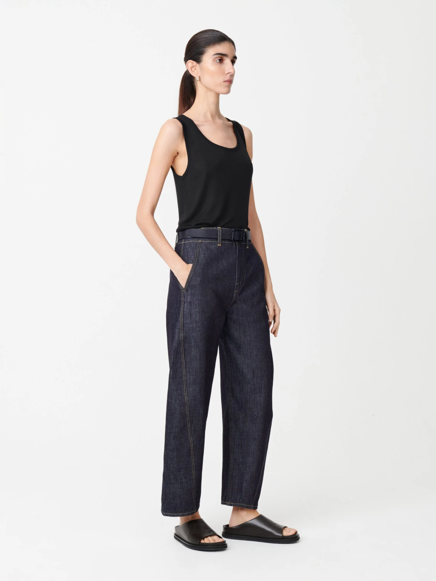 Studio Nicholson Akerman Denim Pant In Raw Indigo 3 Studio Nicholson Akerman Denim Pant In Raw Indigo - Image 3