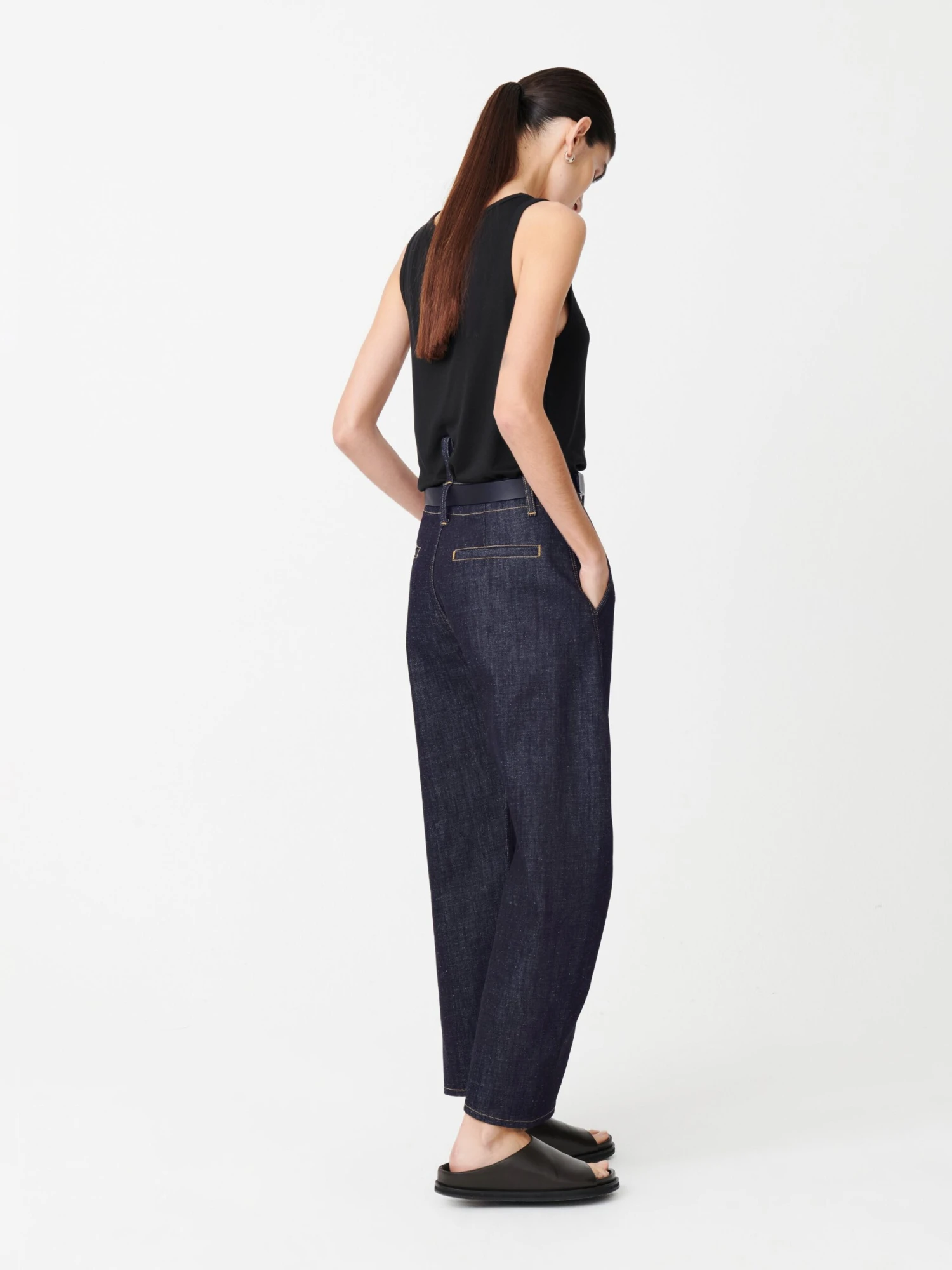 Studio Nicholson Akerman Denim Pant In Raw Indigo 4 Studio Nicholson Akerman Denim Pant In Raw Indigo - Image 4