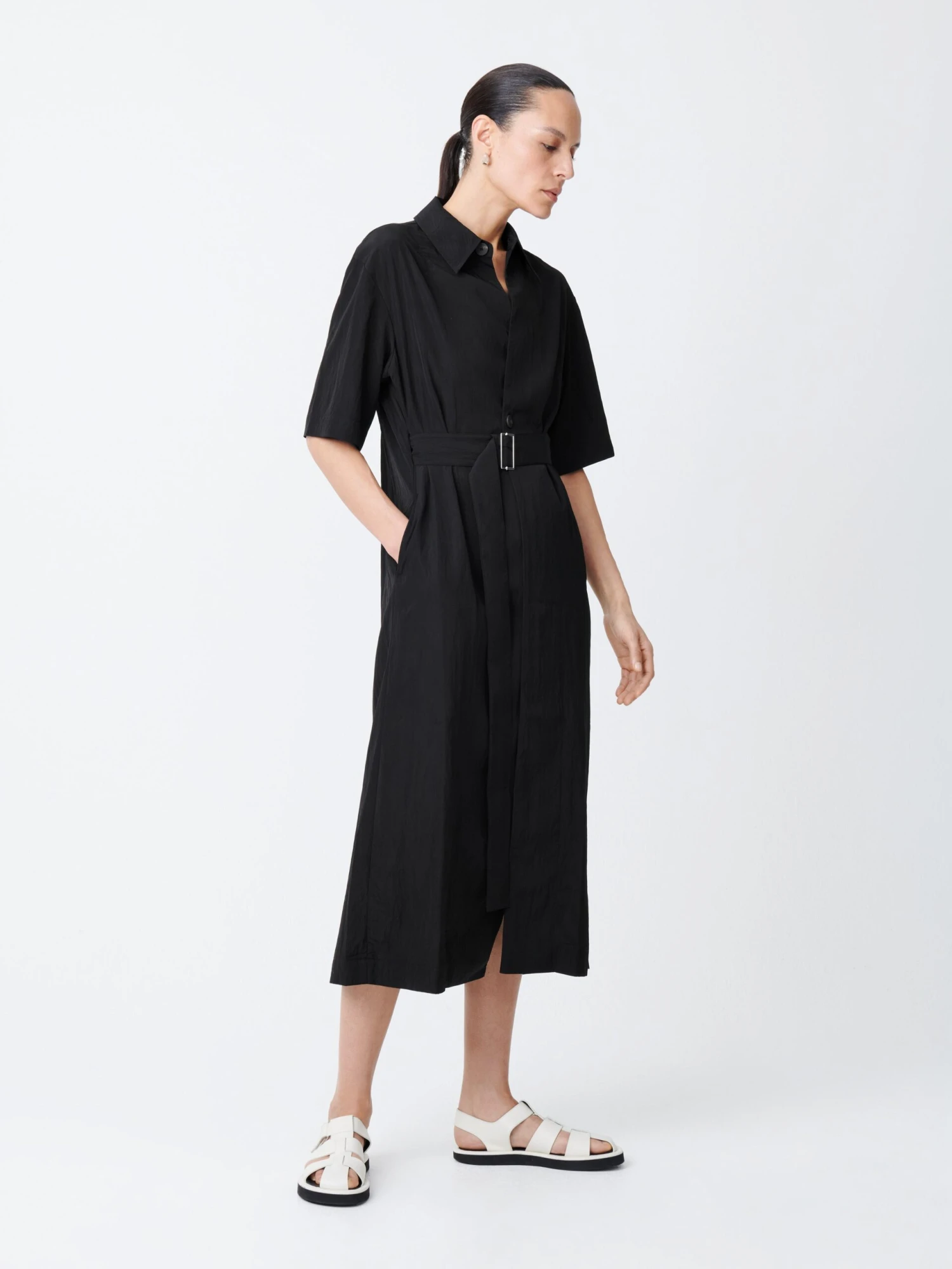 Studio Nicholson Arden Dress In Black 3 Studio Nicholson Arden Dress In Black - Image 3
