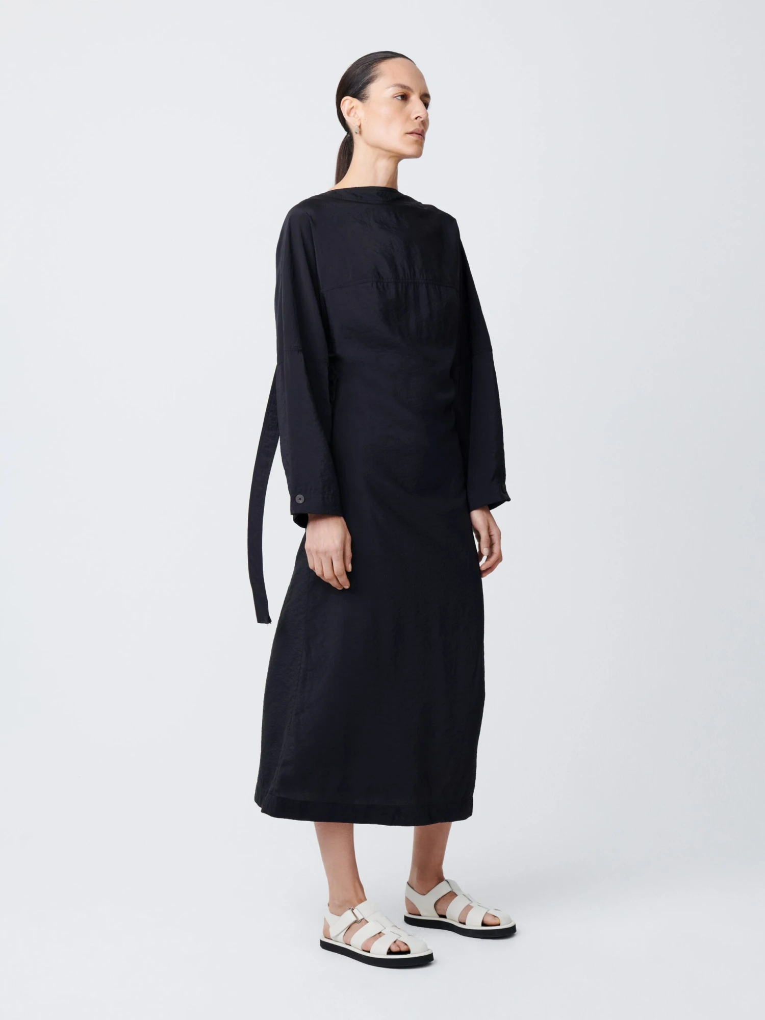 Studio Nicholson Argyle Dress In Darkest Navy 2 Studio Nicholson Argyle Dress In Darkest Navy - Image 2