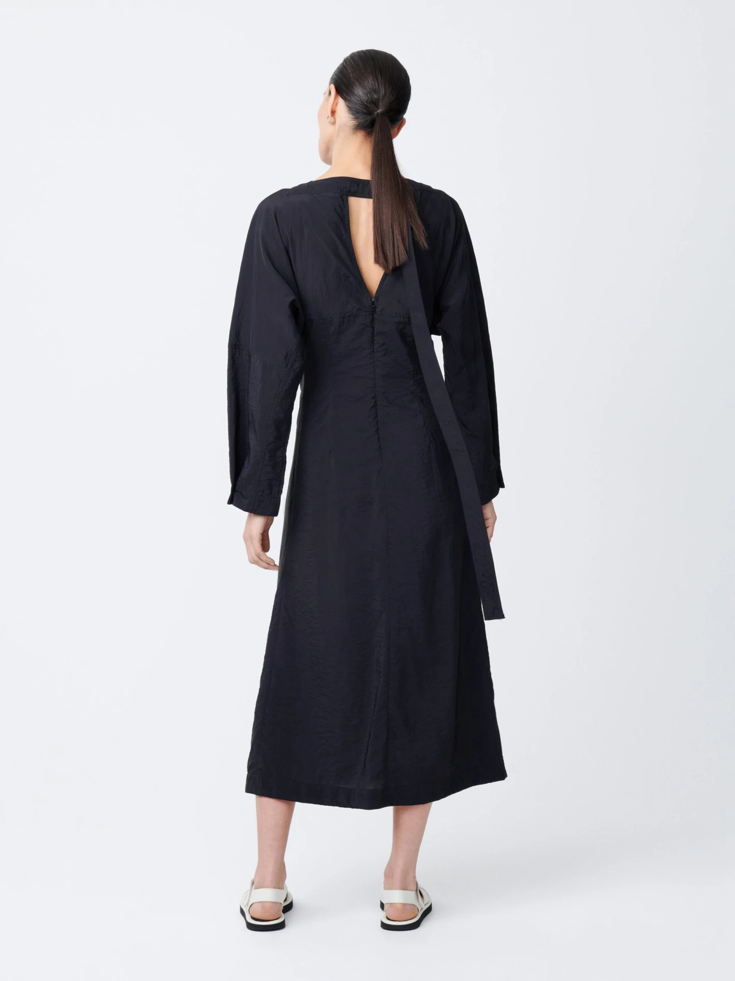 Studio Nicholson Argyle Dress In Darkest Navy 3 Studio Nicholson Argyle Dress In Darkest Navy - Image 3