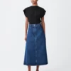 Studio Nicholson Baringo Denim Skirt In Indigo Wash