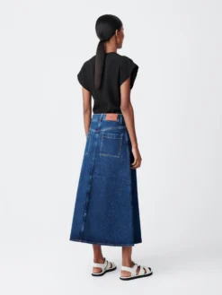 Studio Nicholson Baringo Denim Skirt In Indigo Wash 12 Studio Nicholson Baringo Denim Skirt In Indigo Wash -Studio Nicholson BARINGOSKIRTINDIGOWASH3 scaled