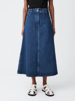 Studio Nicholson Baringo Denim Skirt In Indigo Wash 13 Studio Nicholson Baringo Denim Skirt In Indigo Wash -Studio Nicholson BARINGOSKIRTINDIGOWASH4 scaled