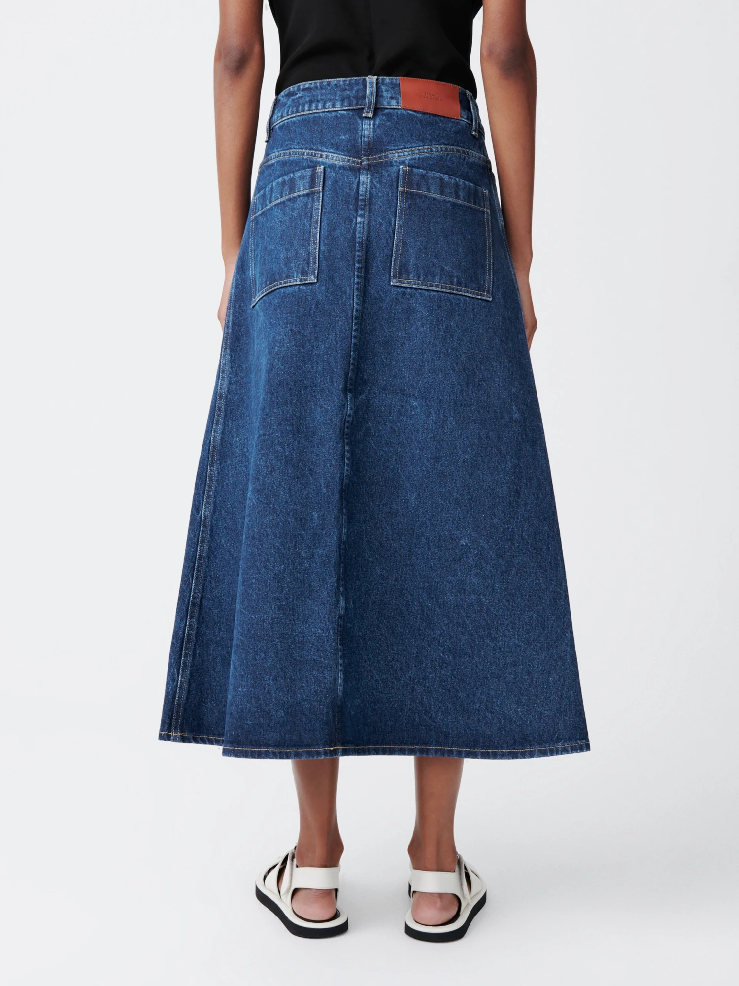 Studio Nicholson Baringo Denim Skirt In Indigo Wash 6 Studio Nicholson Baringo Denim Skirt In Indigo Wash - Image 6