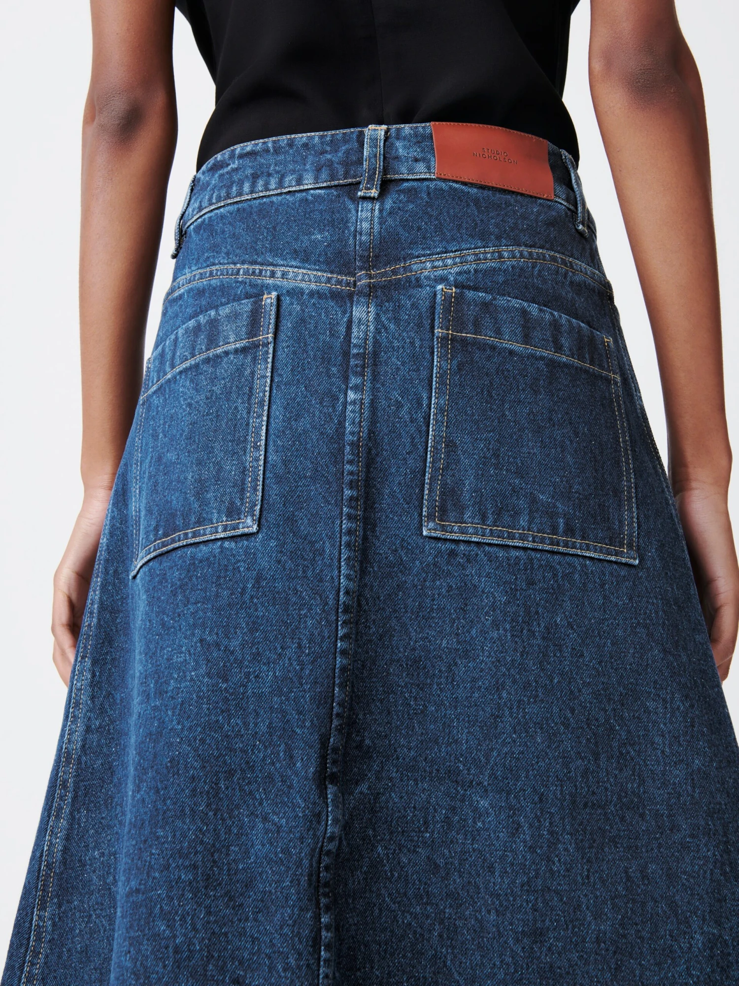 Studio Nicholson Baringo Denim Skirt In Indigo Wash 7 Studio Nicholson Baringo Denim Skirt In Indigo Wash - Image 7