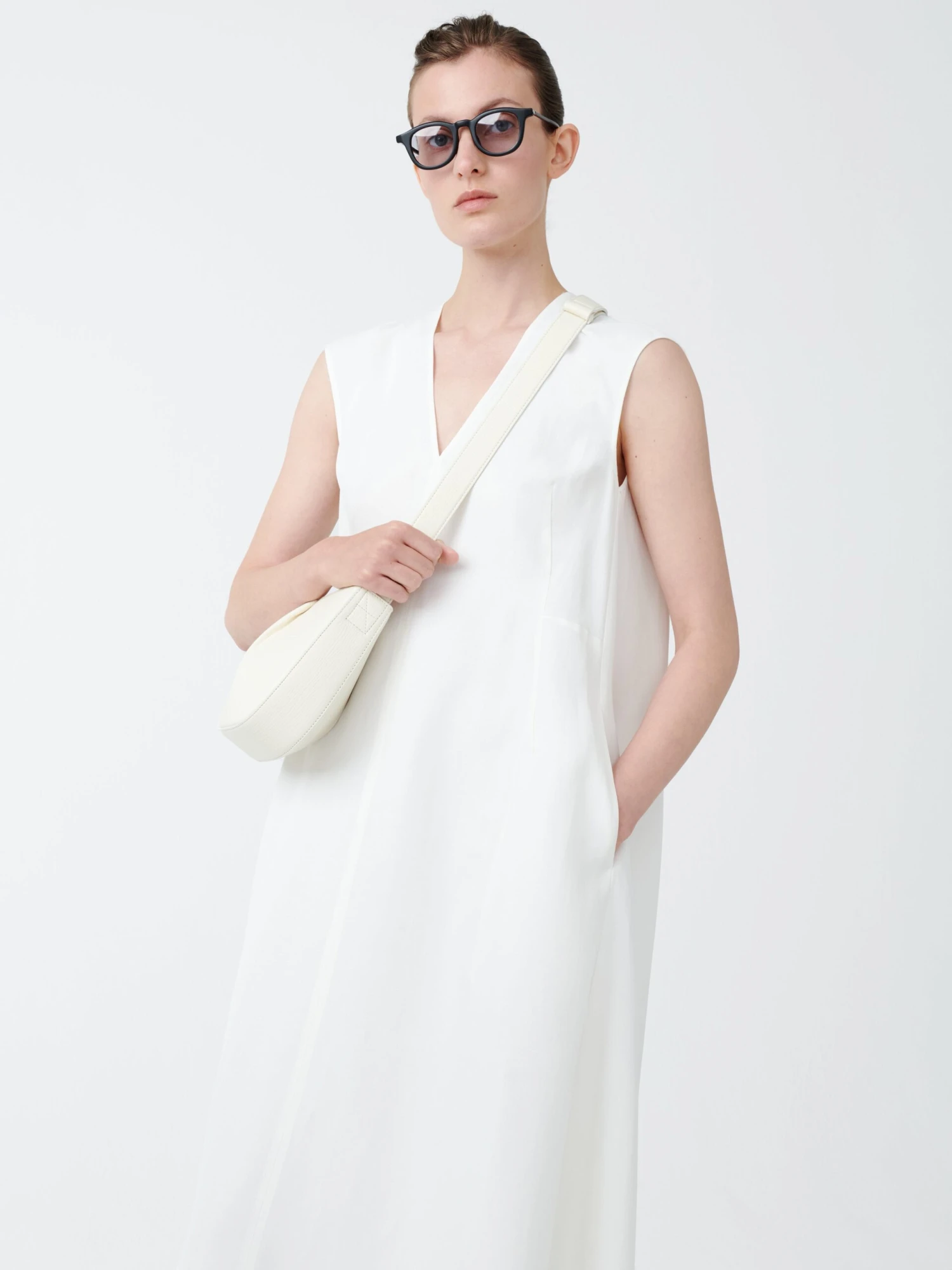 Studio Nicholson Beck Dress In Parchment 3 Studio Nicholson Beck Dress In Parchment - Image 3