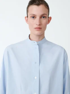 Studio Nicholson Beek Shirt In Sky Blue -Studio Nicholson BEEKSNW 420POWDERCOTTONSHIRTSinSKYBLUE4 scaled