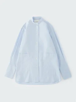 Studio Nicholson Beek Shirt In Sky Blue -Studio Nicholson BEEKSNW 420POWDERCOTTONSKYBLUE 149793 FS scaled