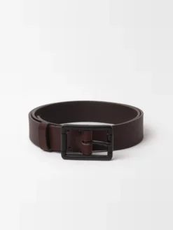 Studio Nicholson Leather Belt In Chestnut