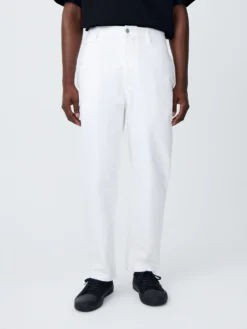 Studio Nicholson Bill Denim Pant In Optic White -Studio Nicholson BILLDENIMPANTWHITE3 scaled