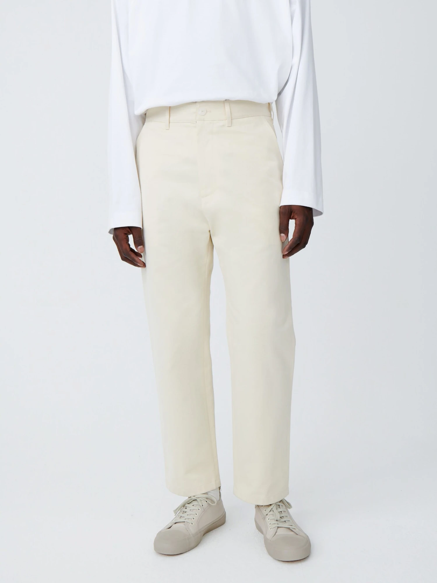 Studio Nicholson Bill Pant In Cream 3 Studio Nicholson Bill Pant In Cream - Image 3