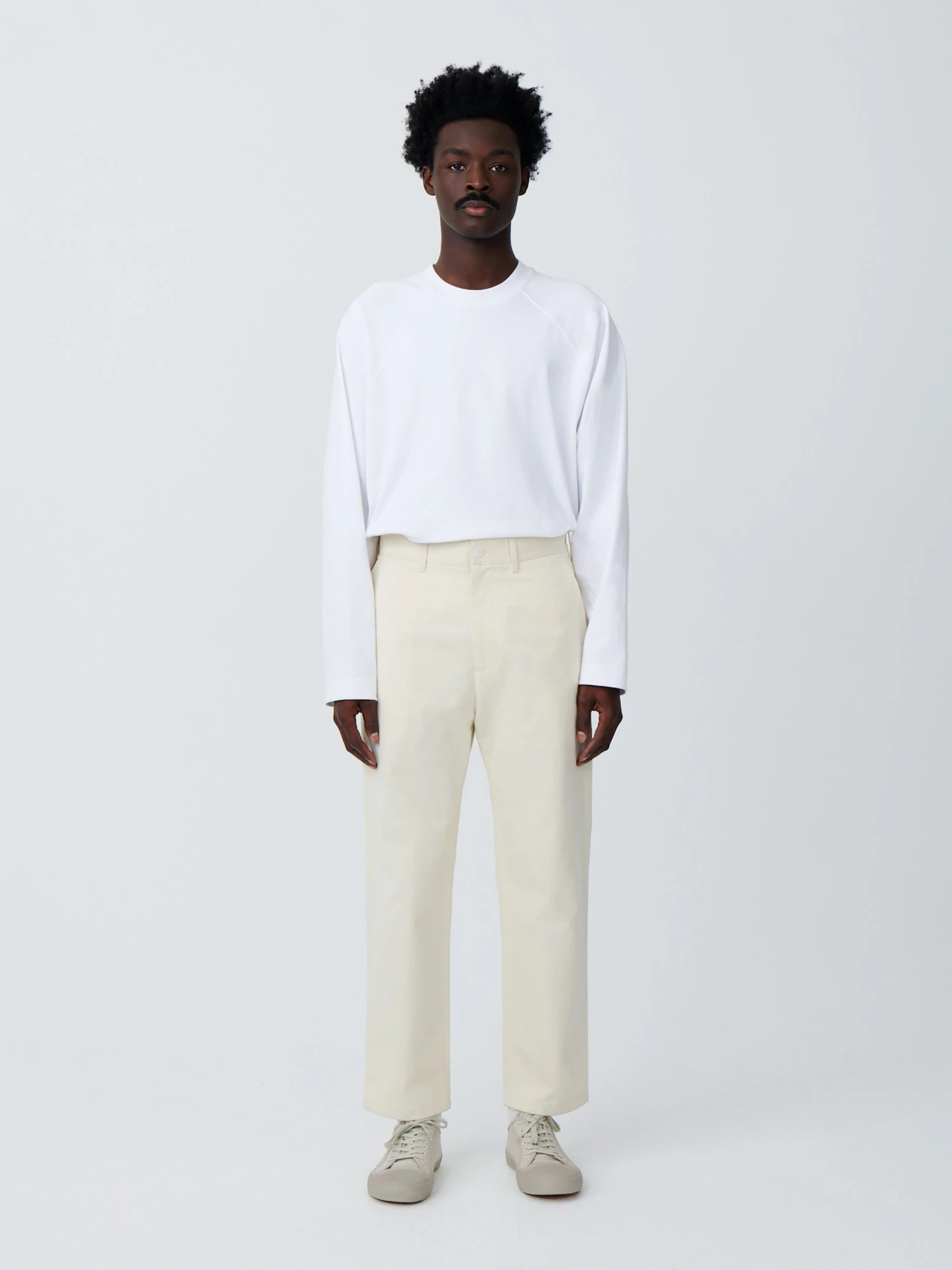 Studio Nicholson Bill Pant In Cream 1 Studio Nicholson Bill Pant In Cream