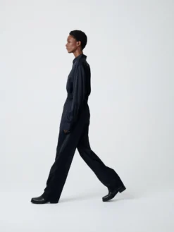 Studio Nicholson Bissett Viscose Shirt In Darkest Navy -Studio Nicholson BISSETTSHIRTDARKESTNAVY3 scaled