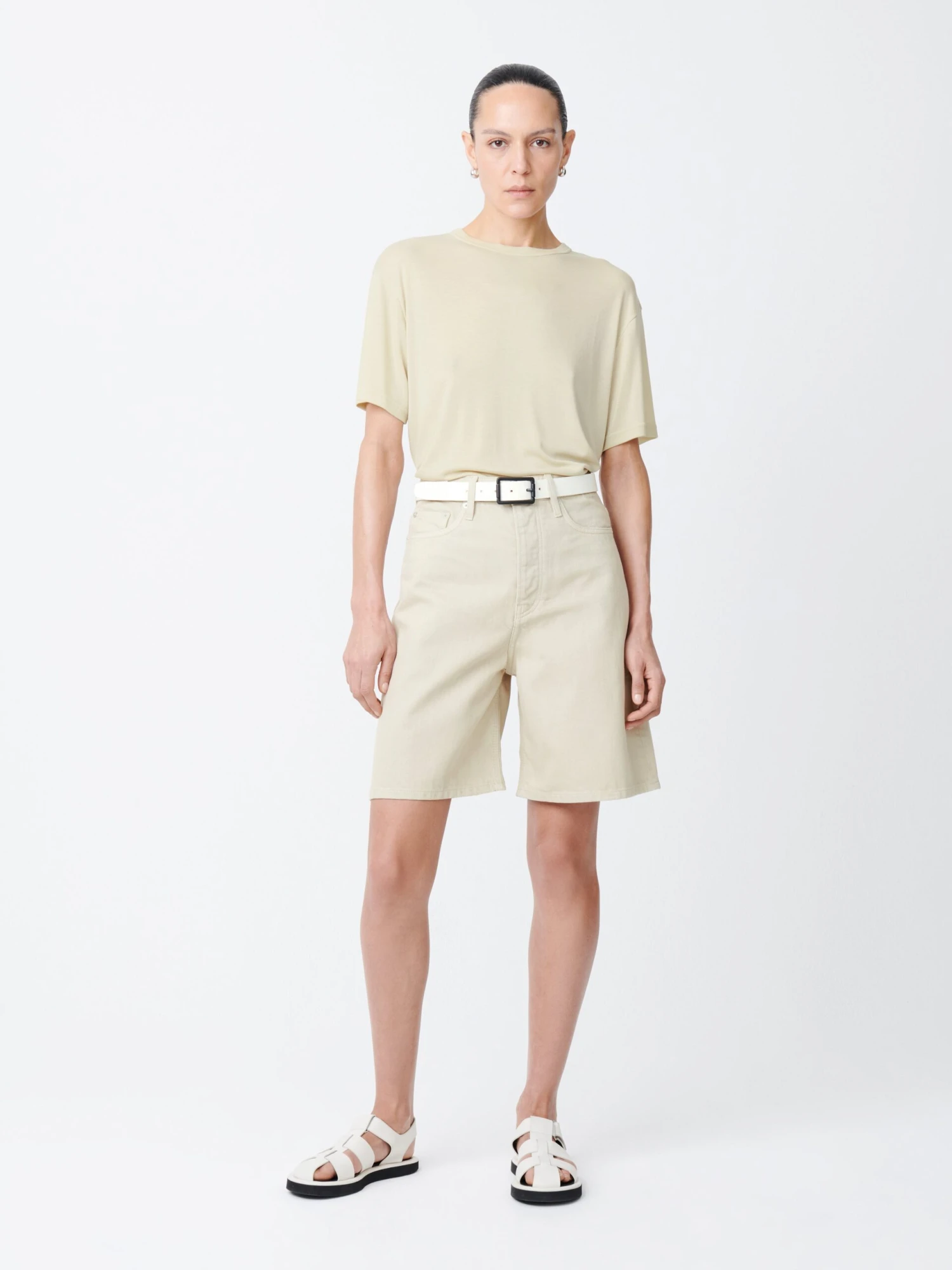 Studio Nicholson Bode Denim Short In Dove 1 Studio Nicholson Bode Denim Short In Dove