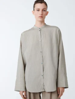 Studio Nicholson Bonsho Shirt In Pebble Black
