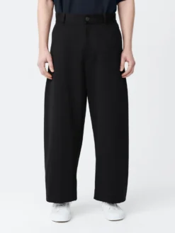 Studio Nicholson Bosun Pant In Black -Studio Nicholson BOSUNSNM 945PEACHEDBLACK scaled