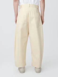 Studio Nicholson Bosun Pant In Cream -Studio Nicholson BOSUNSNM 945PEACHEDCOTTONTWILLCREAM1 scaled