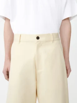 Studio Nicholson Bosun Pant In Cream -Studio Nicholson BOSUNSNM 945PEACHEDCOTTONTWILLCREAM2 scaled