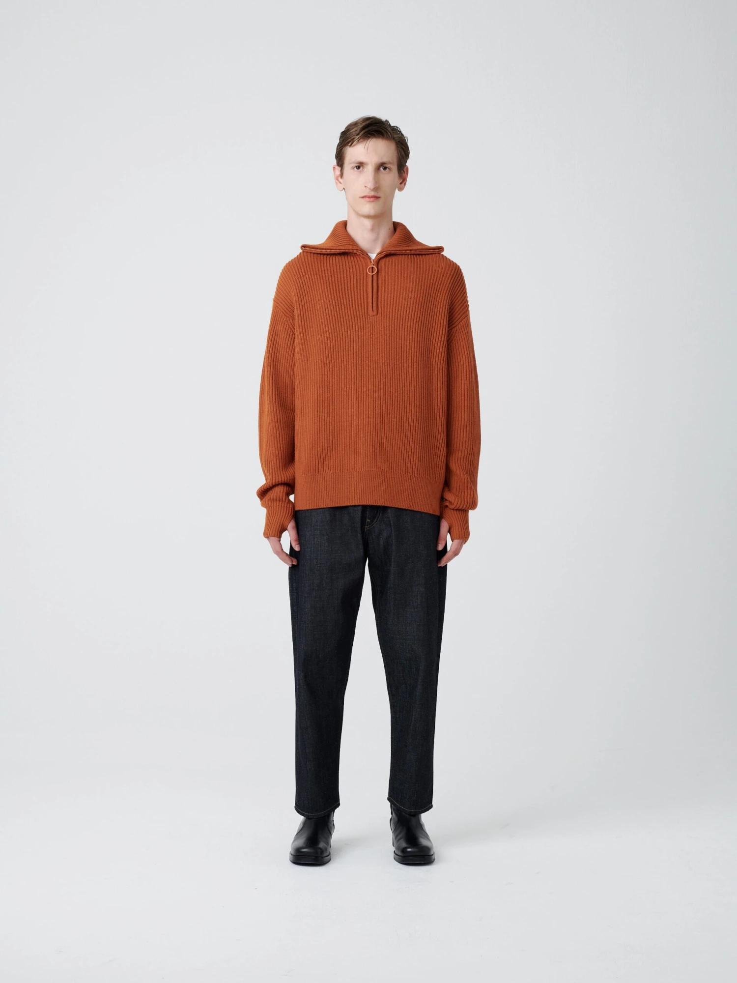 Studio Nicholson Bow Knit In Terracotta 1 Studio Nicholson Bow Knit In Terracotta