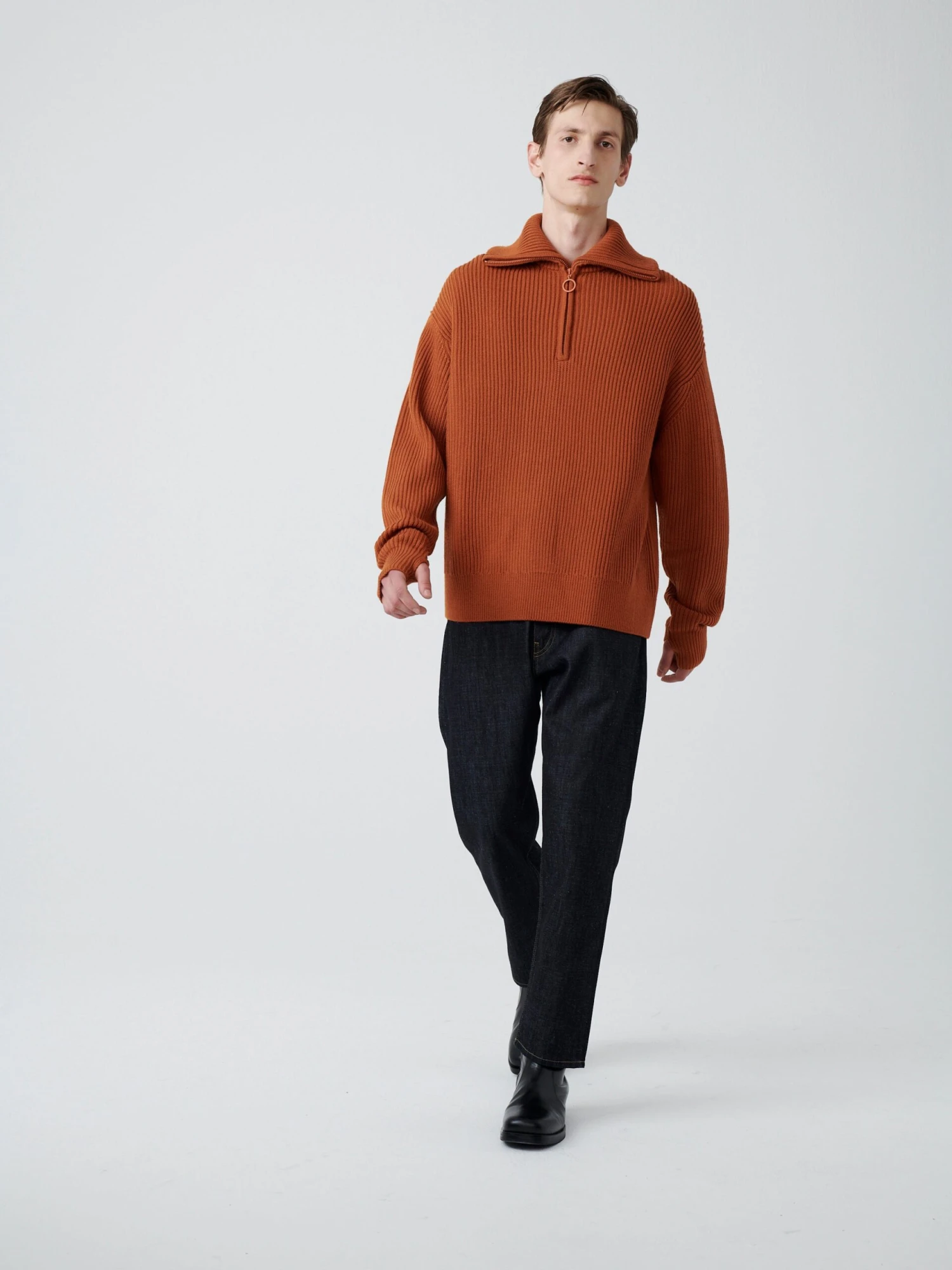 Studio Nicholson Bow Knit In Terracotta 5 Studio Nicholson Bow Knit In Terracotta - Image 5