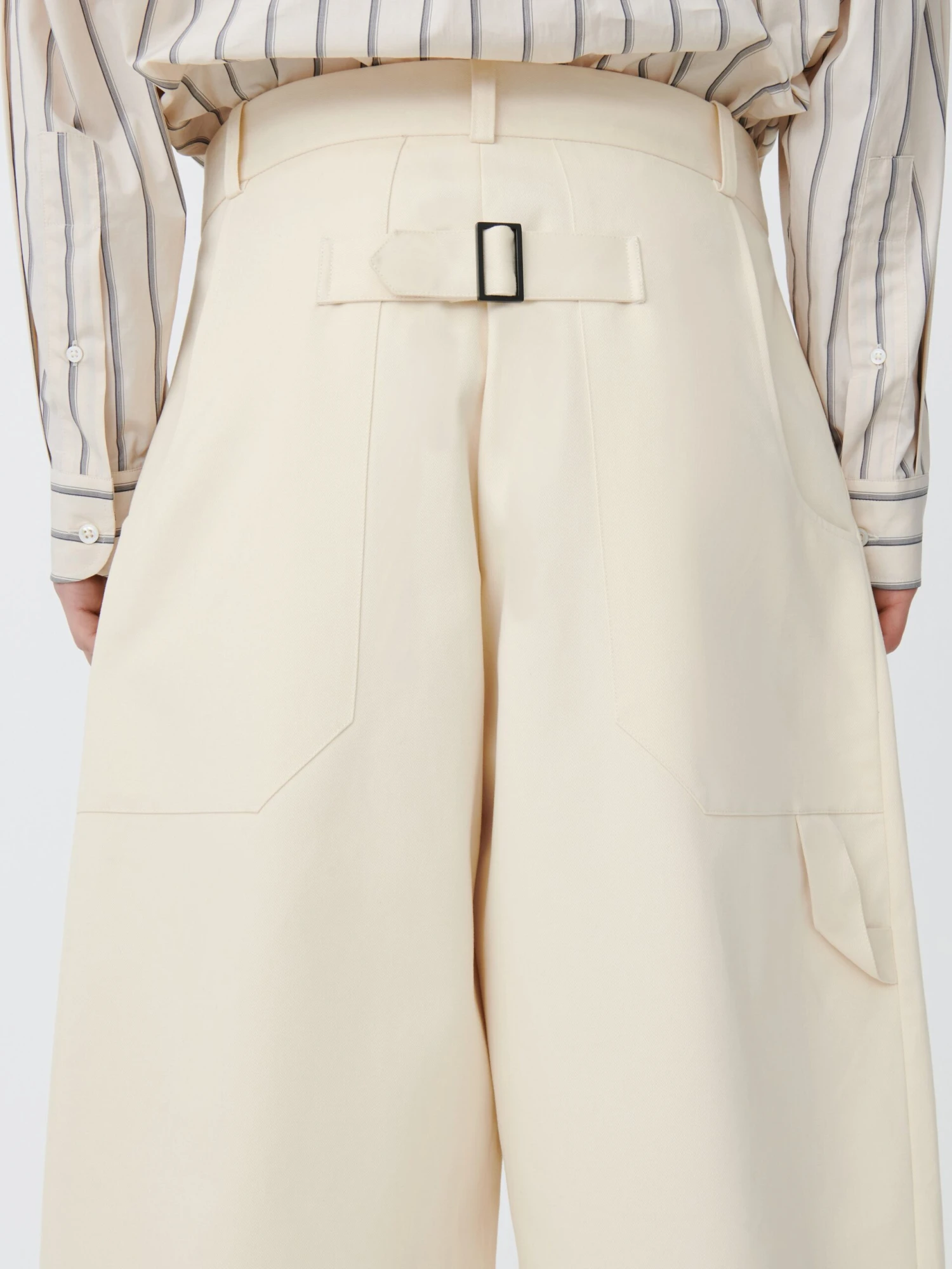 Studio Nicholson Bridges Peached Cotton Twill Pant In Cream 2 Studio Nicholson Bridges Peached Cotton Twill Pant In Cream - Image 2