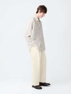 Studio Nicholson Bridges Peached Cotton Twill Pant In Cream 12 Studio Nicholson Bridges Peached Cotton Twill Pant In Cream -Studio Nicholson BRIDGESSNM 132PEACHEDCREAM7 scaled