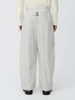 Studio Nicholson Bridges Pant In Ash -Studio Nicholson BRIDGESSNM 132WASHEDCOTTONPOLYASH4 scaled