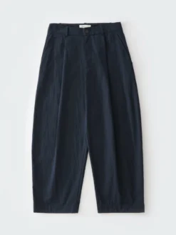 Studio Nicholson Bridges Pant In Dark Navy -Studio Nicholson BRIDGESSNM 132WASHEDCOTTONPOLYDARKNAVY 1029 FS scaled