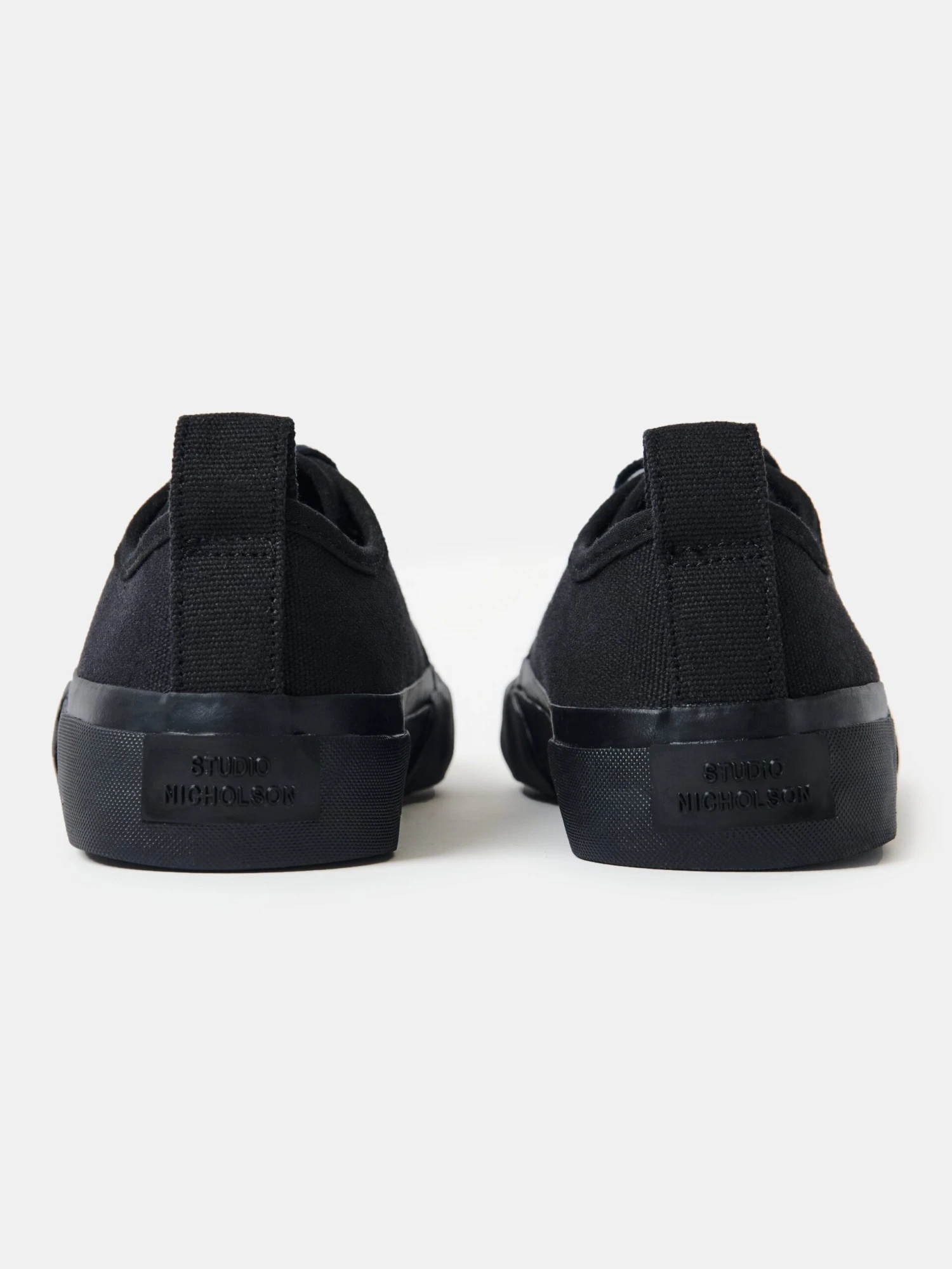 Studio Nicholson Byrd Canvas Shoe In Darkest Navy 3 Studio Nicholson Byrd Canvas Shoe In Darkest Navy - Image 3