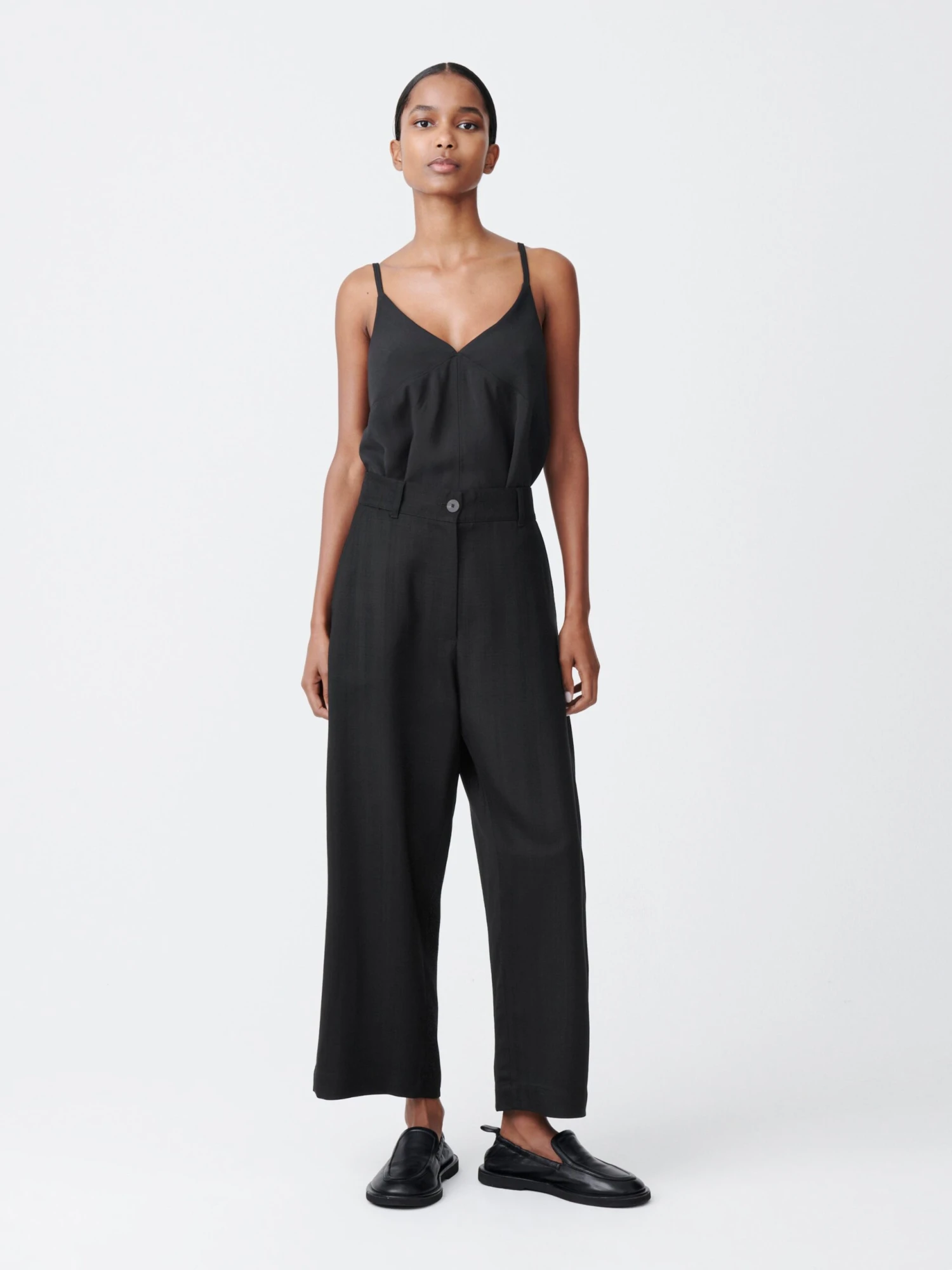 Studio Nicholson Chalco Basket Weave Pant In Black 1 Studio Nicholson Chalco Basket Weave Pant In Black