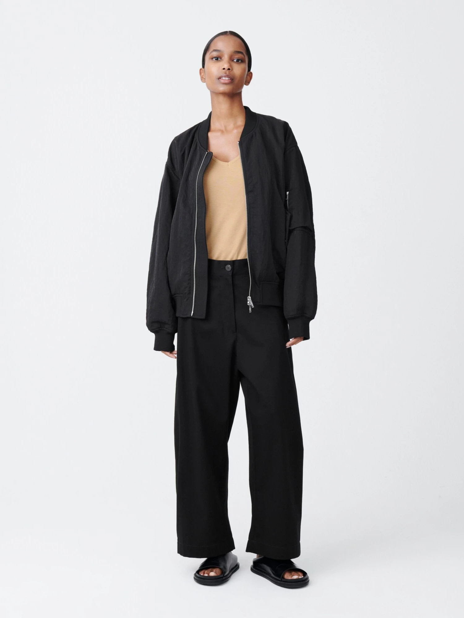 Studio Nicholson Chalco Twill Pant In Black 1 Studio Nicholson Chalco Twill Pant In Black