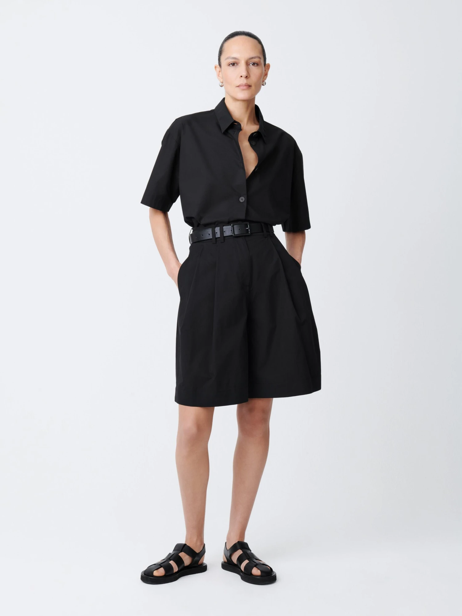 Studio Nicholson Cito Short In Black 1 Studio Nicholson Cito Short In Black